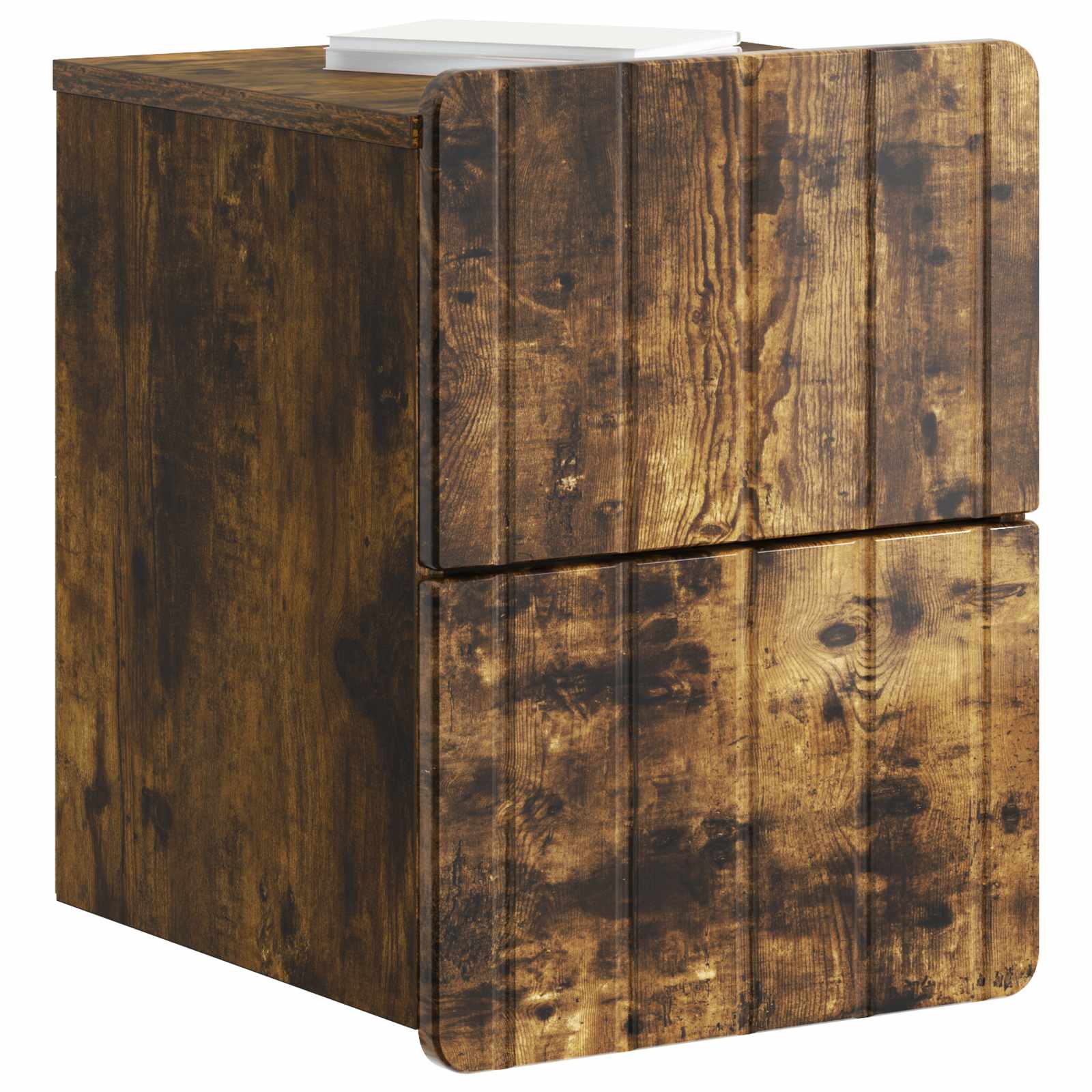 Wandbeugel Bedkast Gerookt eiken 33 x 34,5 x 43 cm Bewerkt hout