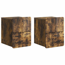 Wandbeugel Bedkast 2 pcs Gerookt eiken 33 x 34,5 x 43 cm