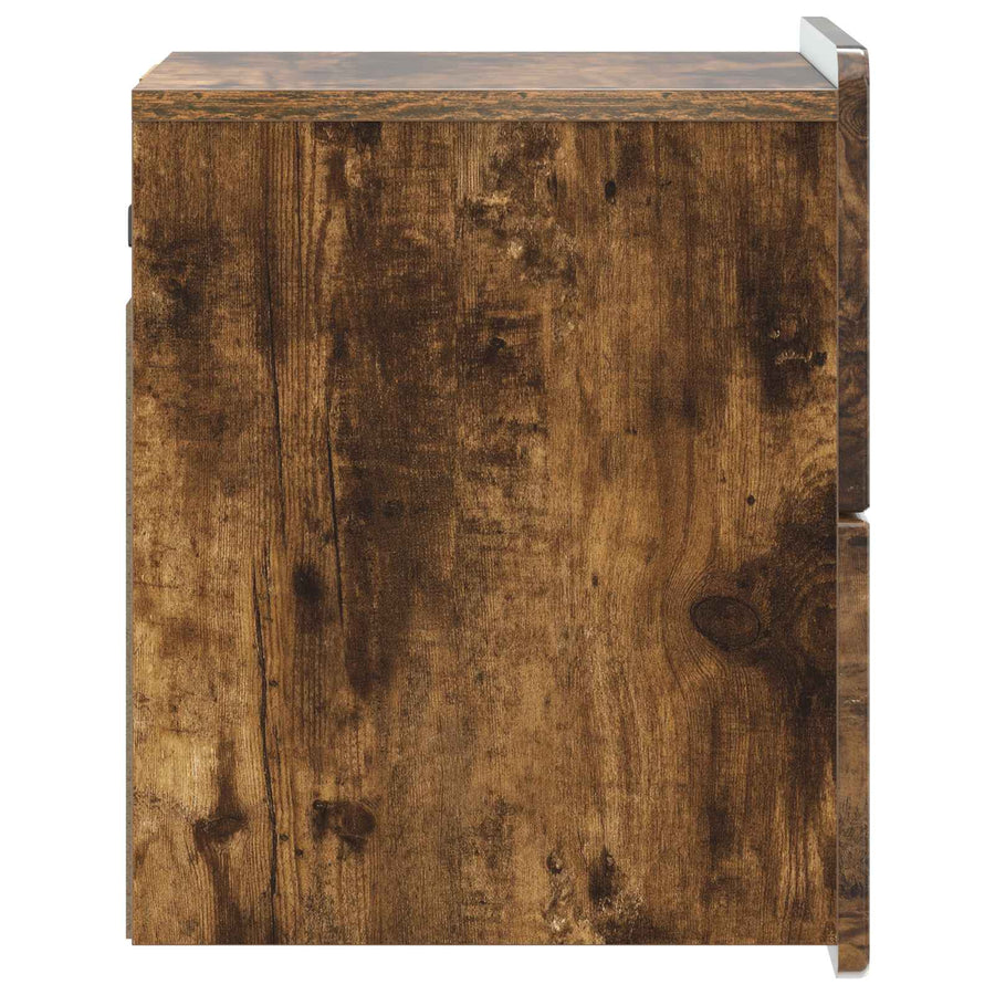 Wandbeugel Bedkast 2 pcs Gerookt eiken 33 x 34,5 x 43 cm
