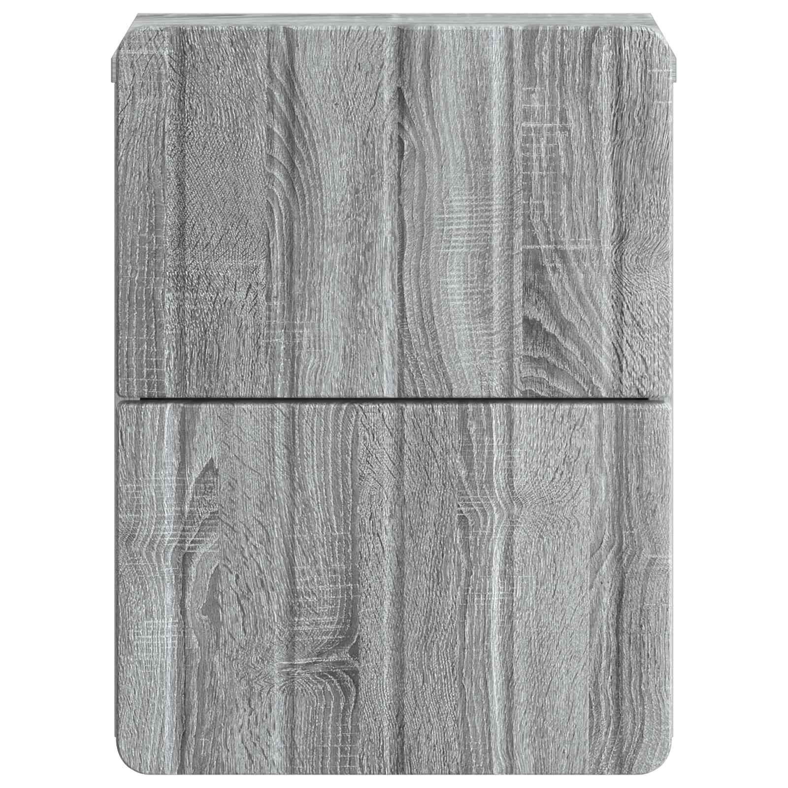 Wandbeugel Bedkast Grijs sonoma 33 x 34,5 x 43 cm Bewerkt hout