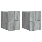 Wall Bracket Folding Bed 2 pcs Grey sonoma 33 x 34.5 x 43 cm