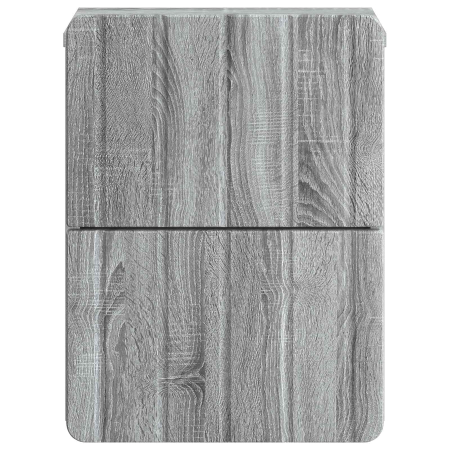 Wandbeugel Bedkast 2 pcs Grijs sonoma 33 x 34,5 x 43 cm