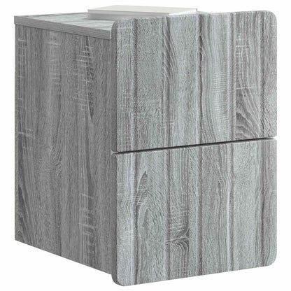 Wandbeugel Bedkast 2 pcs Grijs sonoma 33 x 34,5 x 43 cm