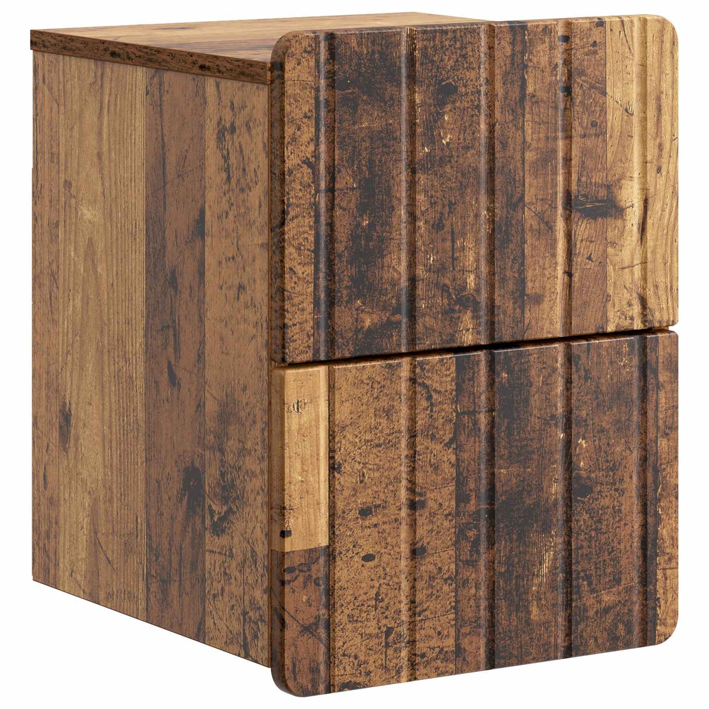 Wandbeugel Bedkast Oud hout 33 x 34,5 x 43 cm Bewerkt hout
