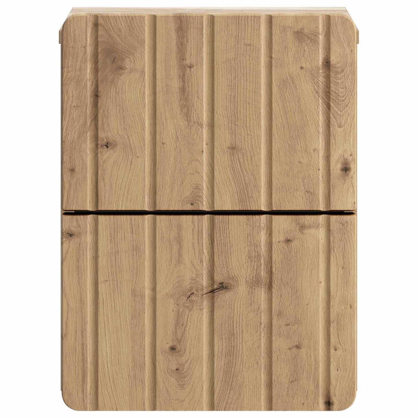 Wandbeugel Bedkast met lade Artisanaal eiken 33 x 34,5 x 43 cm