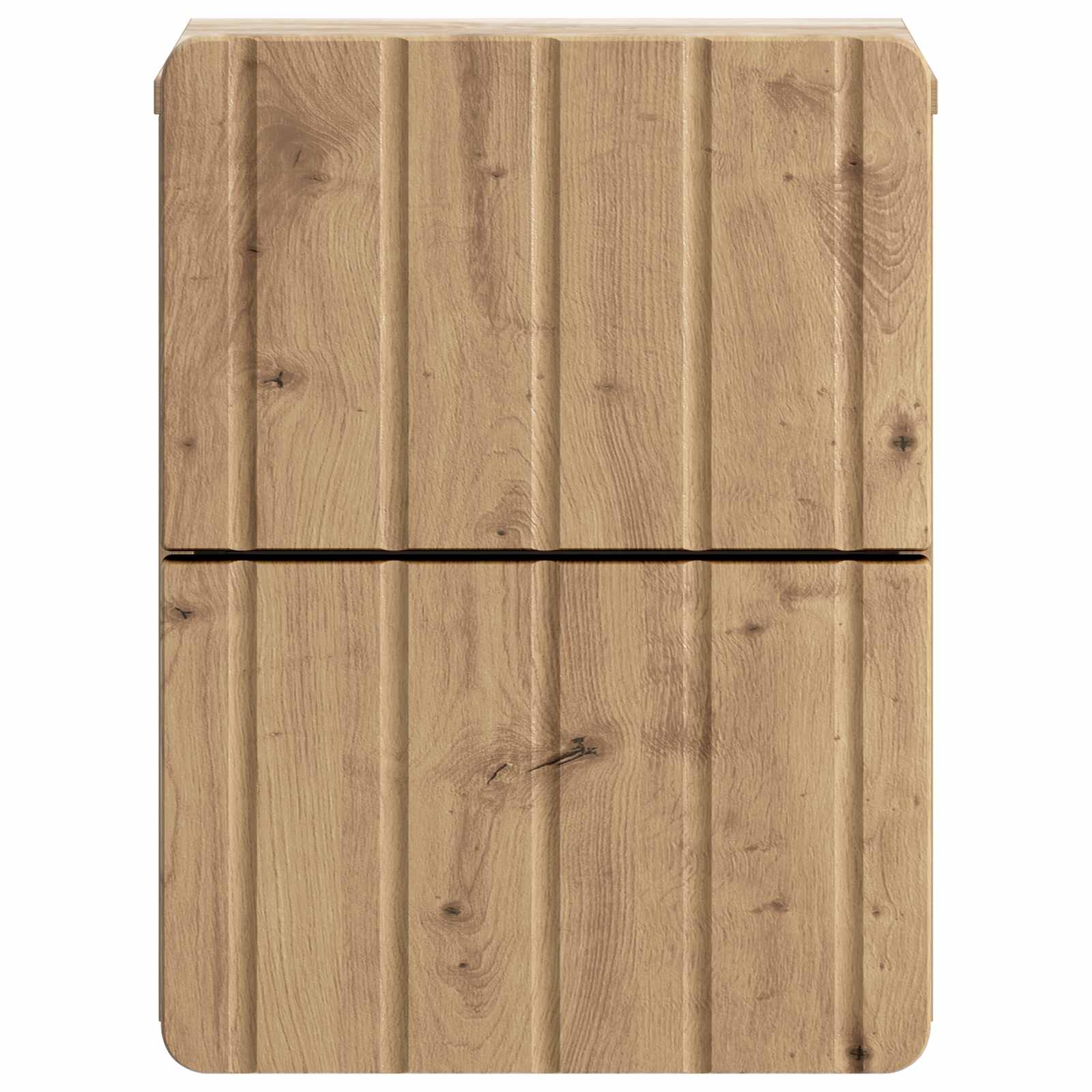 Wandbeugel Bedkast met lade Artisanaal eiken 33 x 34,5 x 43 cm