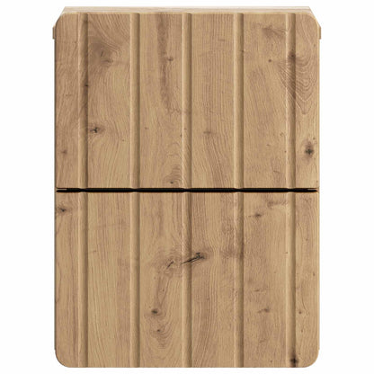 Wandbeugel Bedkast met lade Artisanaal eiken 33 x 34,5 x 43 cm