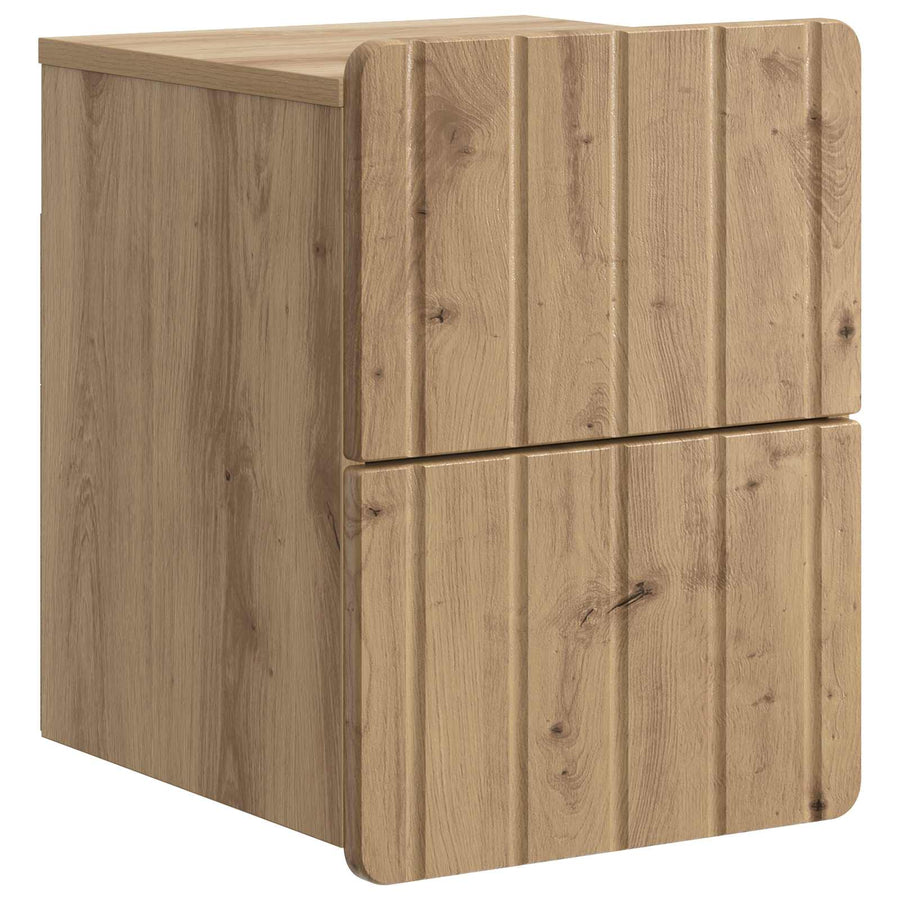 Wandbeugel Bedkast 2 pcs Artisanaal eiken 33 x 34,5 x 43 cm