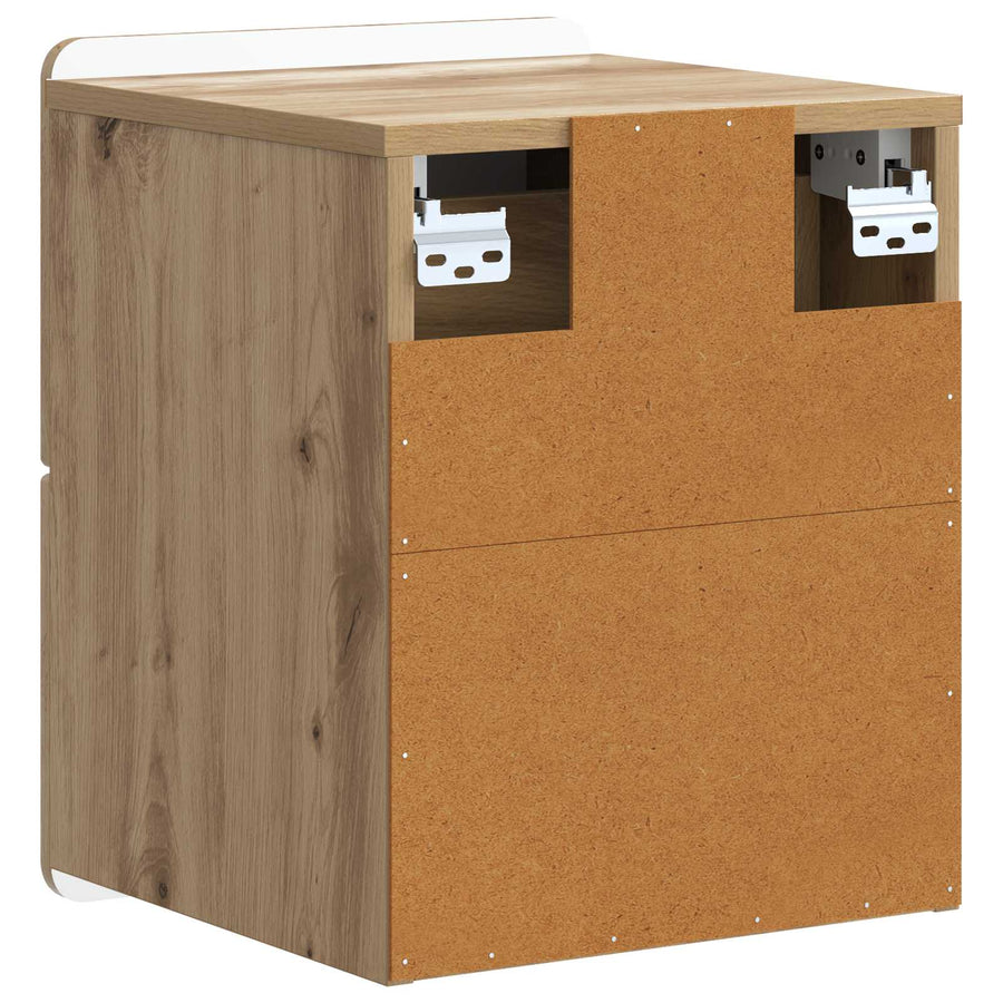 Wandbeugel Bedkast 2 pcs Artisanaal eiken 33 x 34,5 x 43 cm