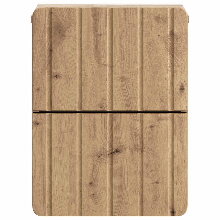Wandbeugel Bedkast 2 pcs Artisanaal eiken 33 x 34,5 x 43 cm