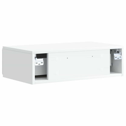 Wandmontage Zijtafel Wit 59 x 34,5 x 17 cm Bewerkt hout