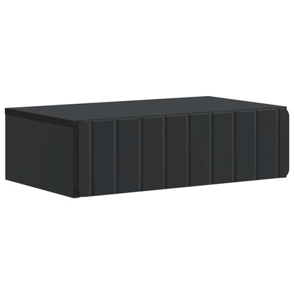Wandmontage Zijtafel Zwart 59 x 34,5 x 17 cm Bewerkt hout
