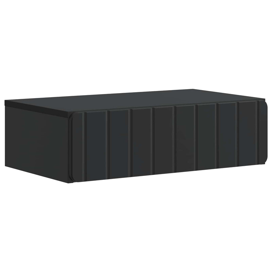 Wandmontage Zijtafel Zwart 59 x 34,5 x 17 cm Bewerkt hout