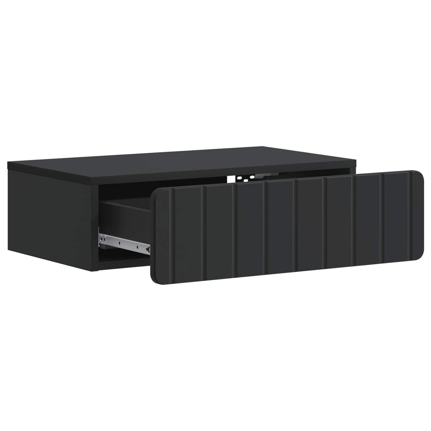Wandmontage Zijtafel Zwart 59 x 34,5 x 17 cm Bewerkt hout