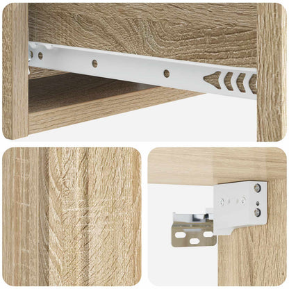 Wandmontage Zijtafel Sonoma Eiken 59 x 34,5 x 17 cm