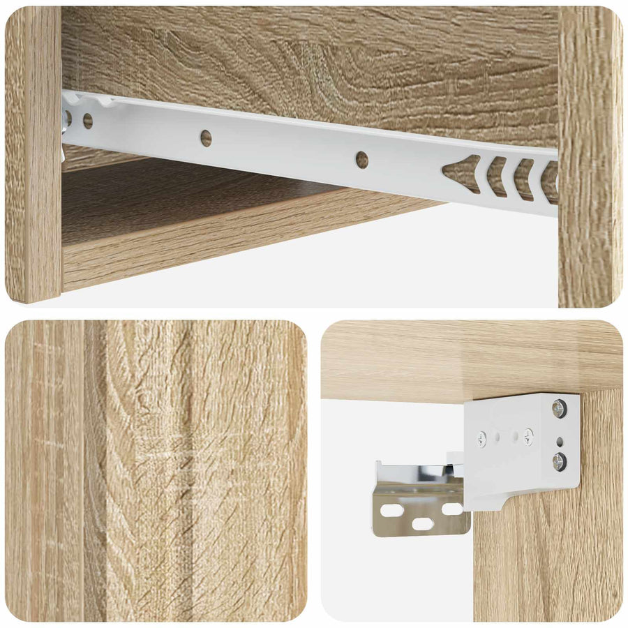 Wandmontage Zijtafel Sonoma Eiken 59 x 34,5 x 17 cm