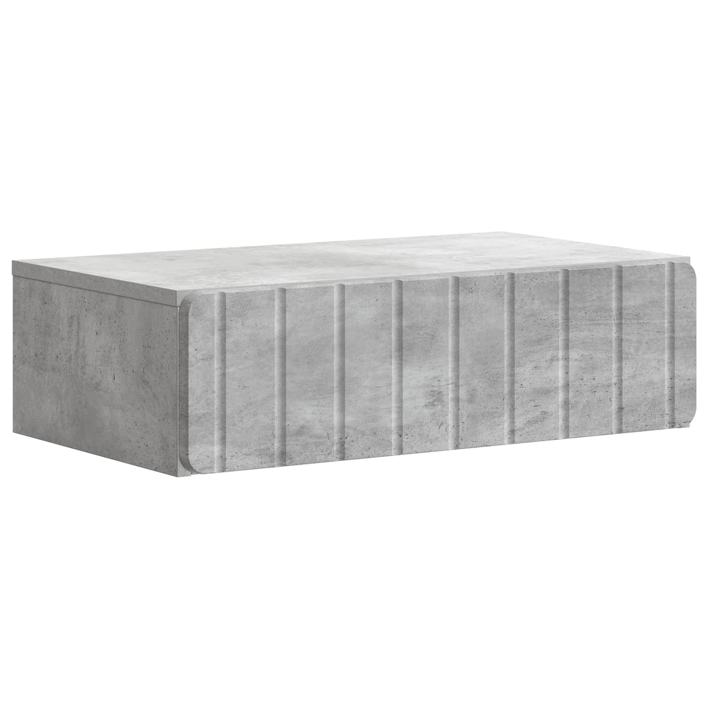 Wandmontage Zijtafel Betongrijs 59 x 34,5 x 17 cm Bewerkt hout