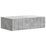 Wandmontage zijtafel 59x34,5x17 cm betongrijs bewerkt hout