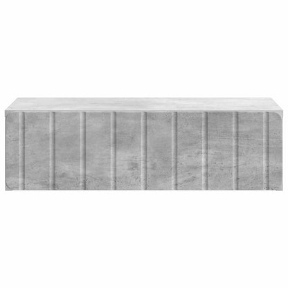 Wandmontage Zijtafel Betongrijs 59 x 34,5 x 17 cm Bewerkt hout