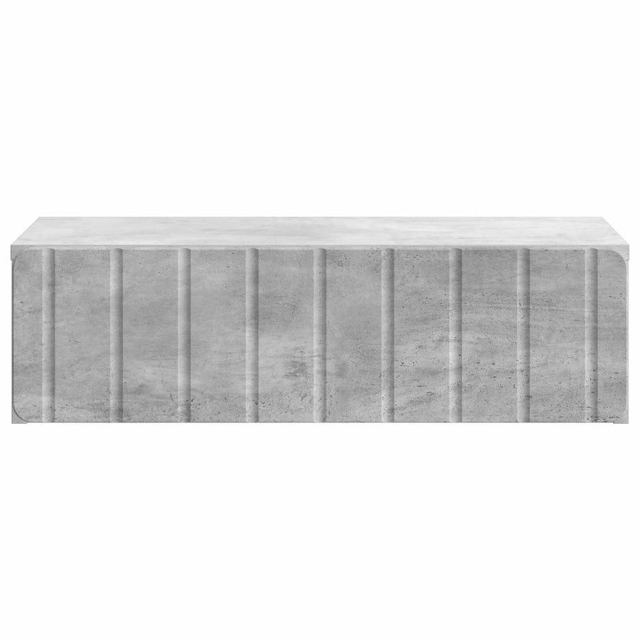 Wandmontage Zijtafel Betongrijs 59 x 34,5 x 17 cm Bewerkt hout