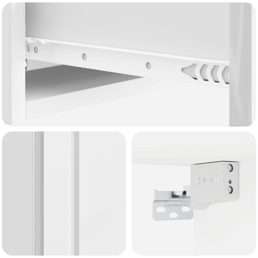 Wandmontage Zijtafel Hoogglans Wit 59 x 34,5 x 17 cm