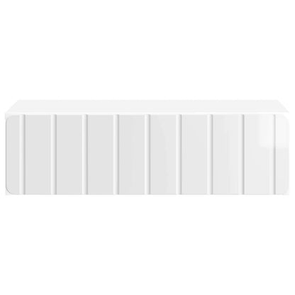 Wandmontage Zijtafel Hoogglans Wit 59 x 34,5 x 17 cm