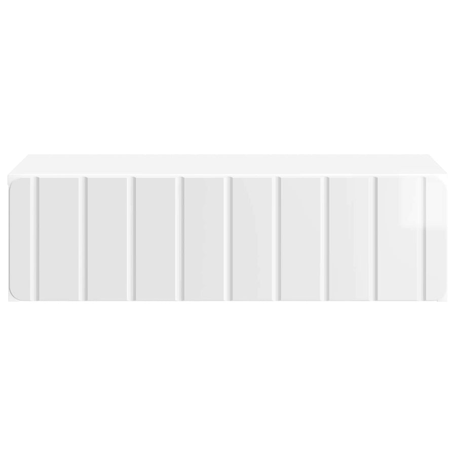 Wandmontage Zijtafel Hoogglans Wit 59 x 34,5 x 17 cm