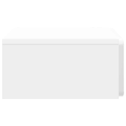 Wandmontage Zijtafel Hoogglans Wit 59 x 34,5 x 17 cm