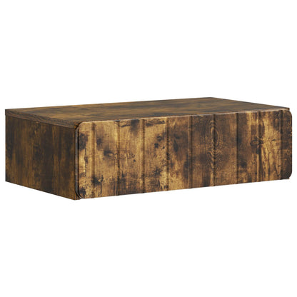 Wandmontage Zijtafel Gerookt eiken 59 x 34,5 x 17 cm