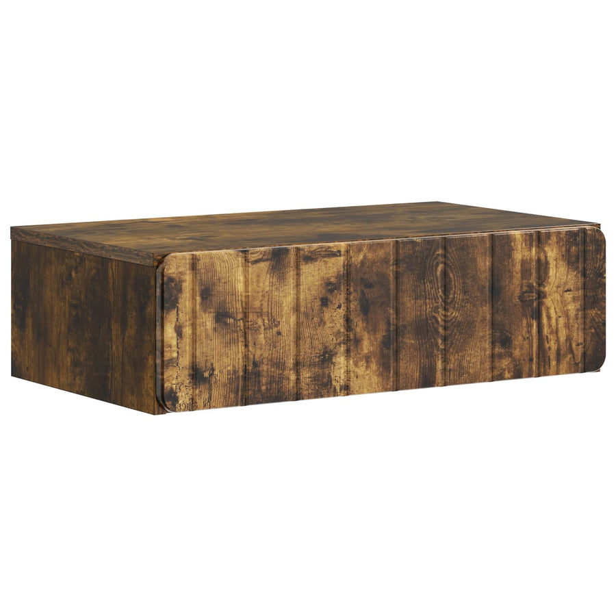 Wandmontage Zijtafel Gerookt eiken 59 x 34,5 x 17 cm