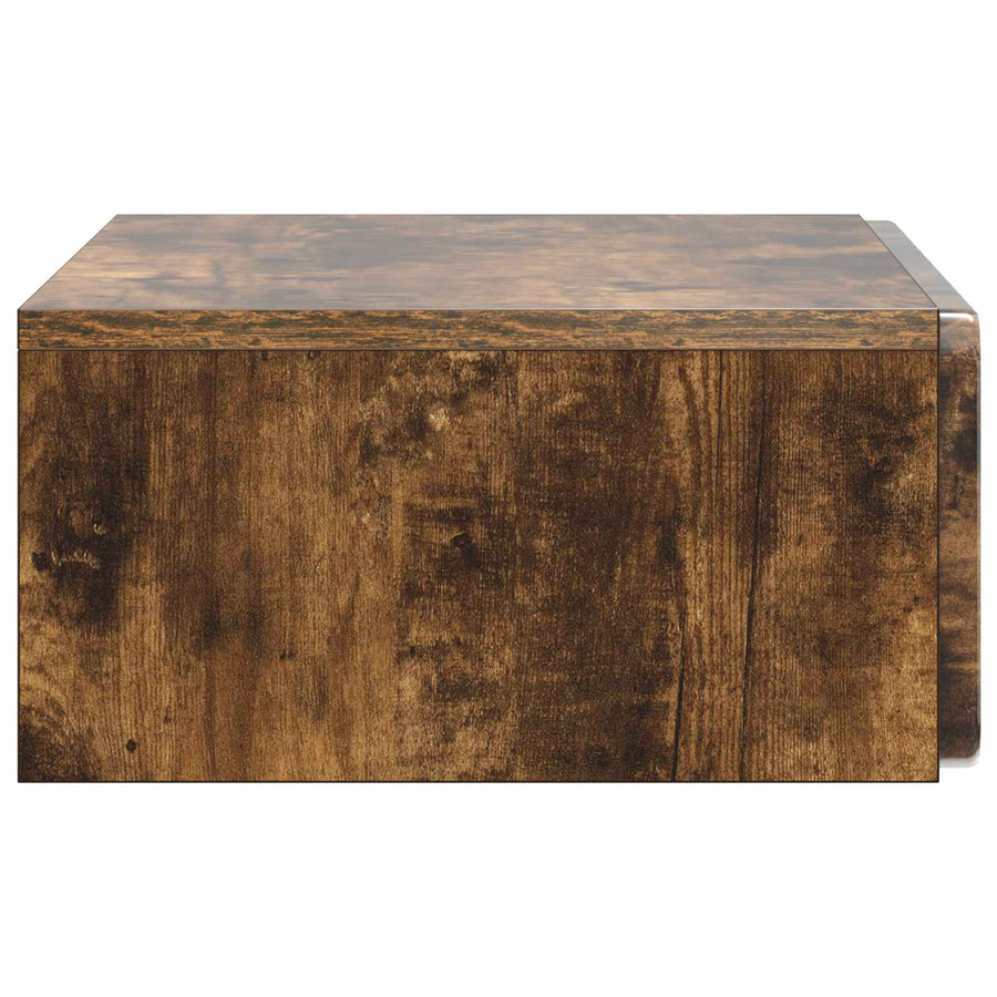 Wandmontage Zijtafel Gerookt eiken 59 x 34,5 x 17 cm