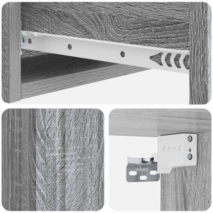Wandmontage Zijtafel Grijs sonoma 59 x 34,5 x 17 cm