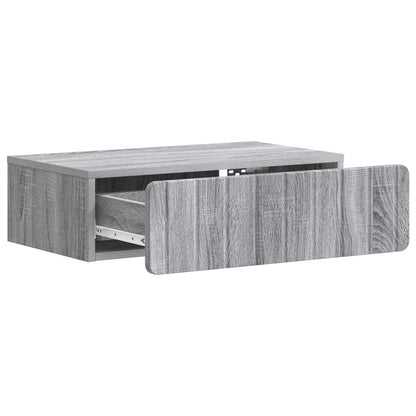 Wandmontage Zijtafel Grijs sonoma 59 x 34,5 x 17 cm