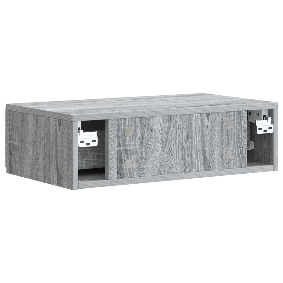 Wandmontage Zijtafel Grijs sonoma 59 x 34,5 x 17 cm