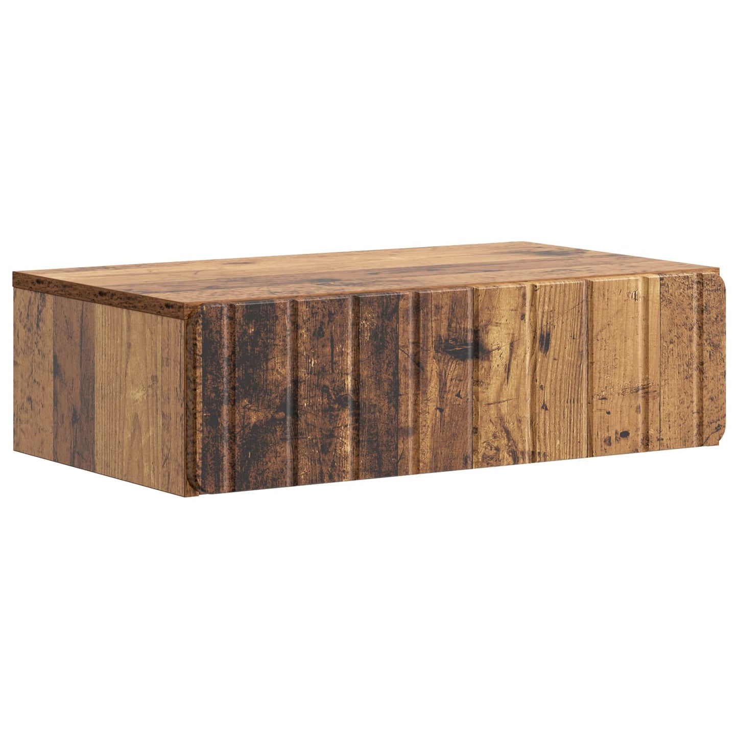 Wandmontage Zijtafel Oud hout 59 x 34,5 x 17 cm Bewerkt hout