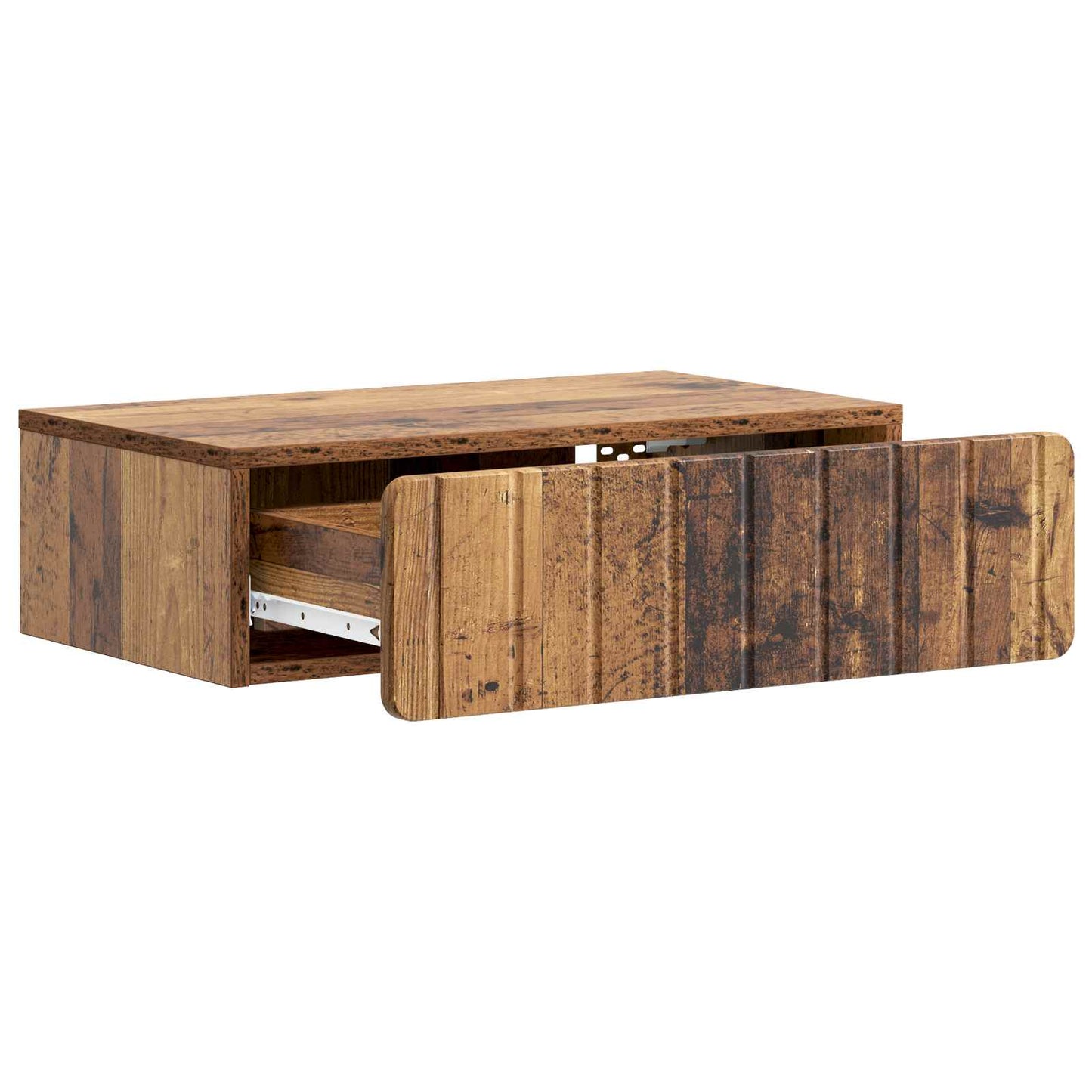 Wandmontage Zijtafel Oud hout 59 x 34,5 x 17 cm Bewerkt hout
