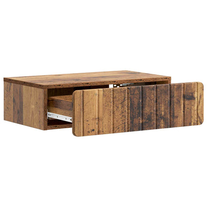 Wandmontage Zijtafel Oud hout 59 x 34,5 x 17 cm Bewerkt hout