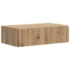 Wandmontage zijtafel spaanplaat Artisanaal eiken 59x34,5x17 cm