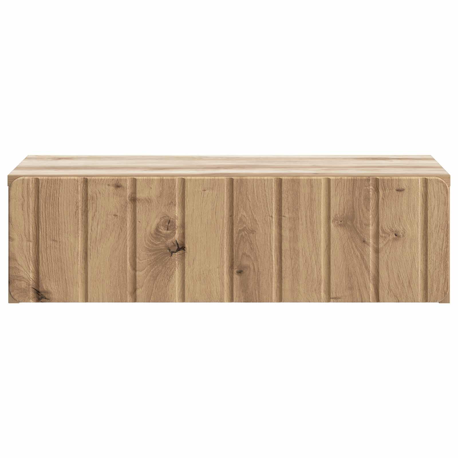 Wandmontage Zijtafel Artisanaal eiken 59 x 34,5 x 17 cm