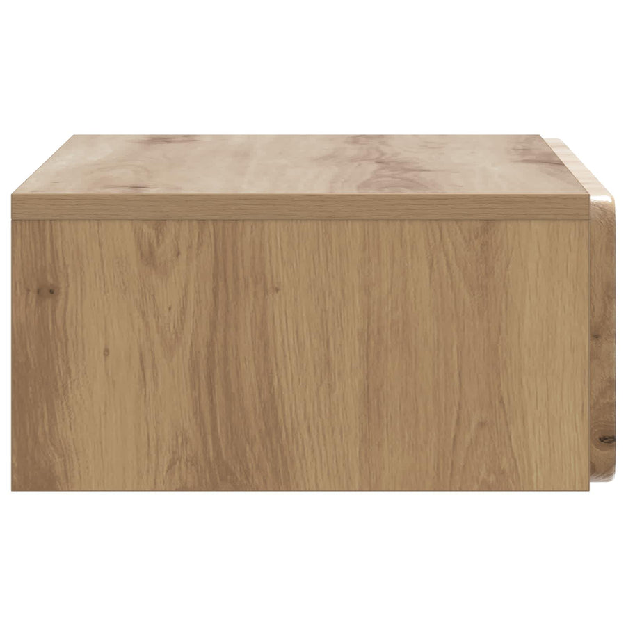 Wandmontage Zijtafel Artisanaal eiken 59 x 34,5 x 17 cm