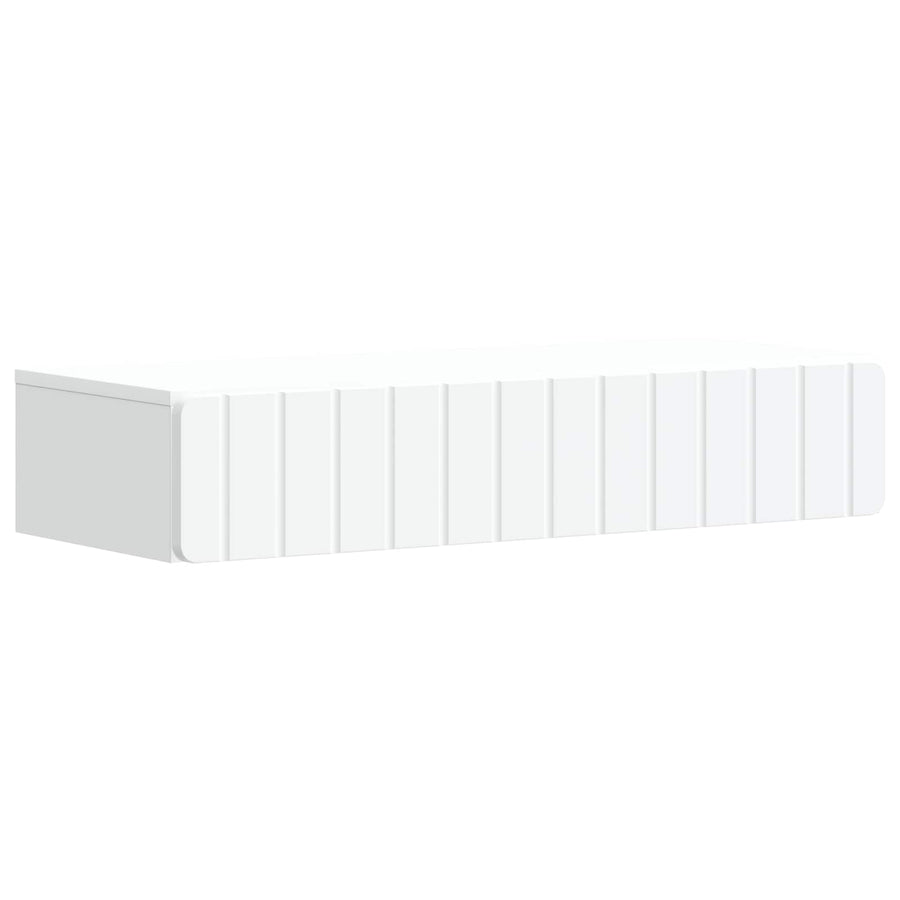 Wandmontage Zijtafel Wit 87,5 x 34,5 x 17 cm Bewerkt hout