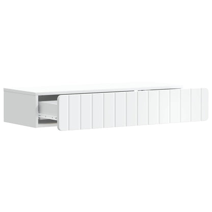Wandmontage Zijtafel Wit 87,5 x 34,5 x 17 cm Bewerkt hout