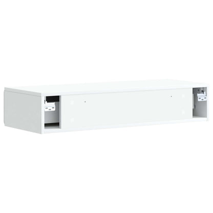 Wandmontage Zijtafel Wit 87,5 x 34,5 x 17 cm Bewerkt hout