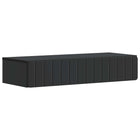 Wandtafel zwart 87,5x34,5x17 cm bewerkt hout
