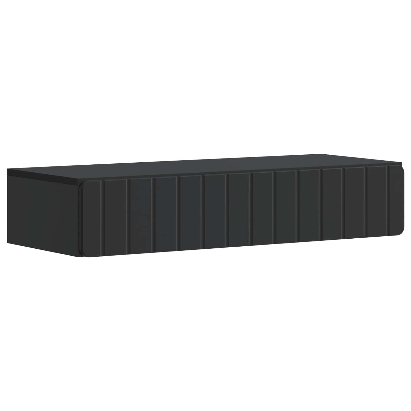 Wandmontage Zijtafel Zwart 87,5 x 34,5 x 17 cm Bewerkt hout