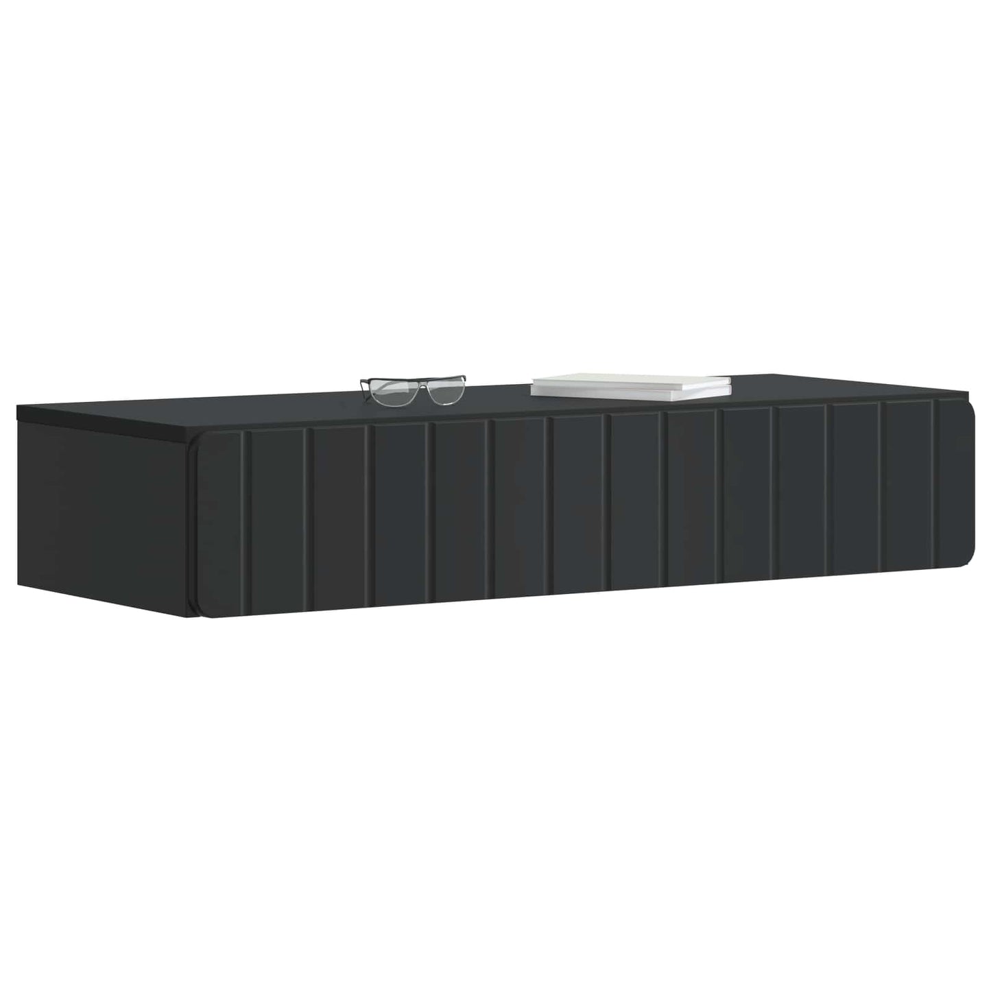 Wandmontage Zijtafel Zwart 87,5 x 34,5 x 17 cm Bewerkt hout