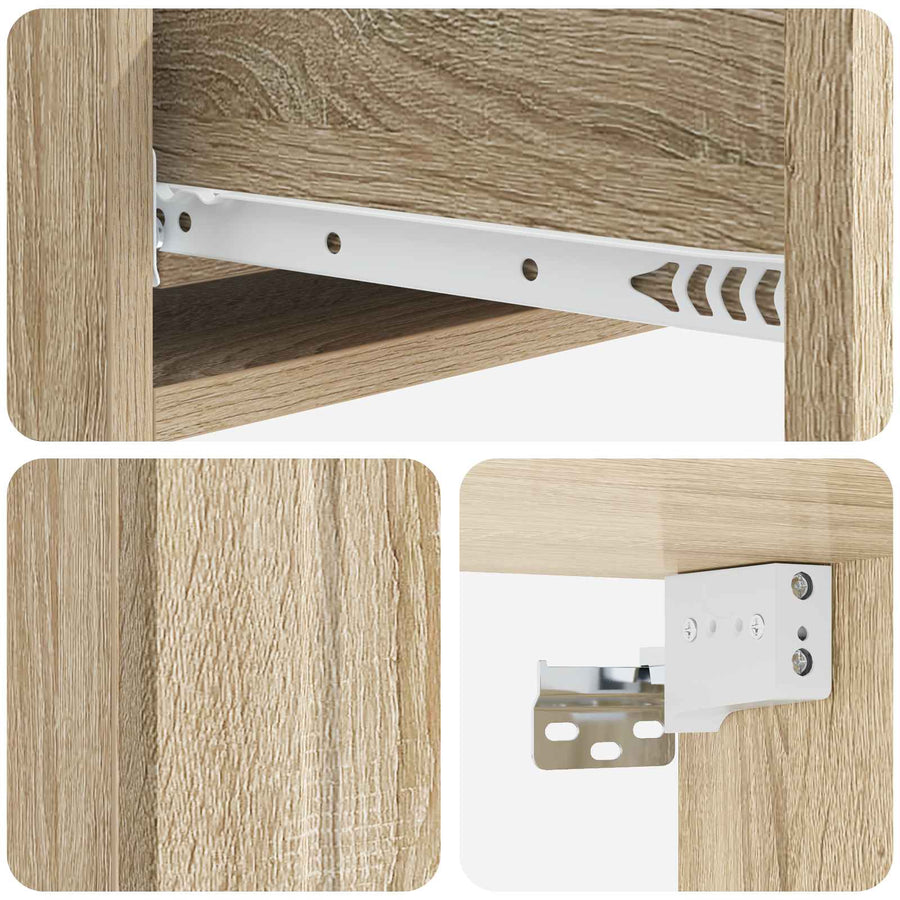 Wandmontage Zijtafel Sonoma Eiken 87,5 x 34,5 x 17 cm