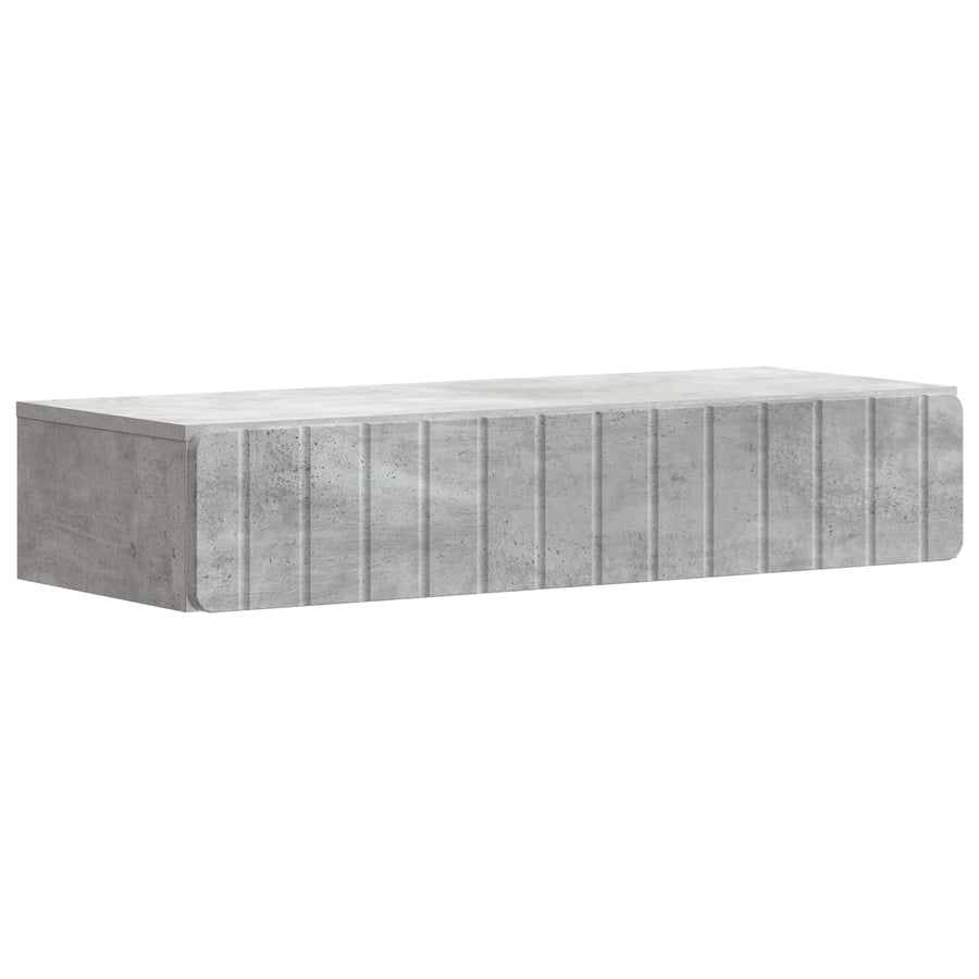 Wandmontage Zijtafel Betongrijs 87,5 x 34,5 x 17 cm