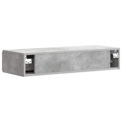 Wandmontage Zijtafel Betongrijs 87,5 x 34,5 x 17 cm