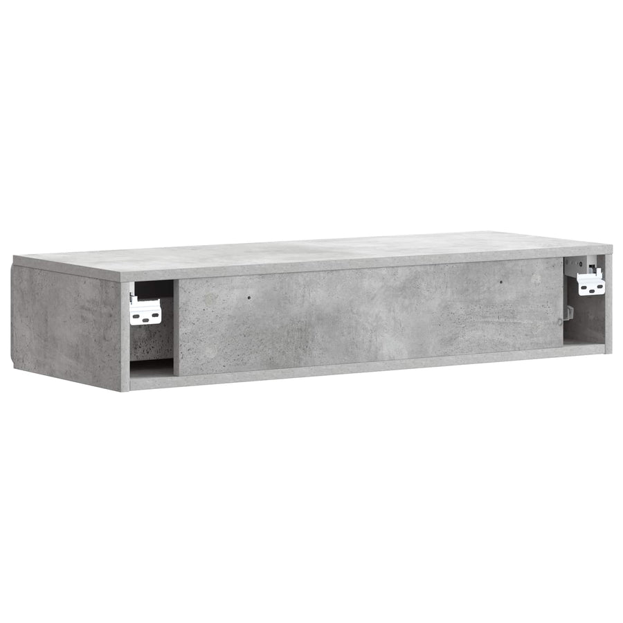 Wandmontage Zijtafel Betongrijs 87,5 x 34,5 x 17 cm